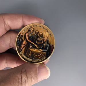 Groothandel VS 250-jarig jubileum uitdagingsmunten 3D verguld met goud, ondertekening van de verklaring & herdenkingsmunten met de witte adelaar - Product Image 3