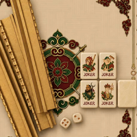 Jeu de tuiles de mahjong américain à motif de personnage de dessin animé inspiré de la mythologie chinoise traditionnelle