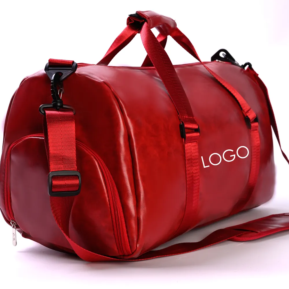 Factory Wholesale Travel bag Cheaper Sports Bag waterproof leather Fabric Outdoor training Agency Gift duffle bags custom logo