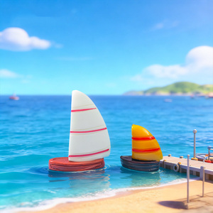 Miniaturas de Barcos en Oferta, Figuras de Resina de Veleros en <span class=keywords><strong>Miniatura</strong></span> para Decoración de Playa, Micropaisajes, Manualidades y Accesorios - Product Image 4