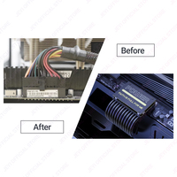 JEYI Factory 90 ATX 24Pin RGB Adapter 18 modos de luz hembra a macho placa base conector de alimentación para PC de escritorio en Stock