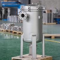 Boîtier de filtre à sac en acier inoxydable 304/316L personnalisable, 500 L/heure, garantie 1 an, pour la filtration des eaux usées