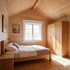 Cabane en bois massif préfabriquée, maison de vacances en bord de mer avec 1 chambre, petite maison pour complexe hôtelier Airbnb - Product Image 3