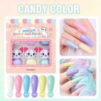 Nouveau modèle de dessin animé de vernis à ongles pour fille pour enfants personnalisé ensemble de vernis à ongles pelable à base d'eau mignon 24 couleurs