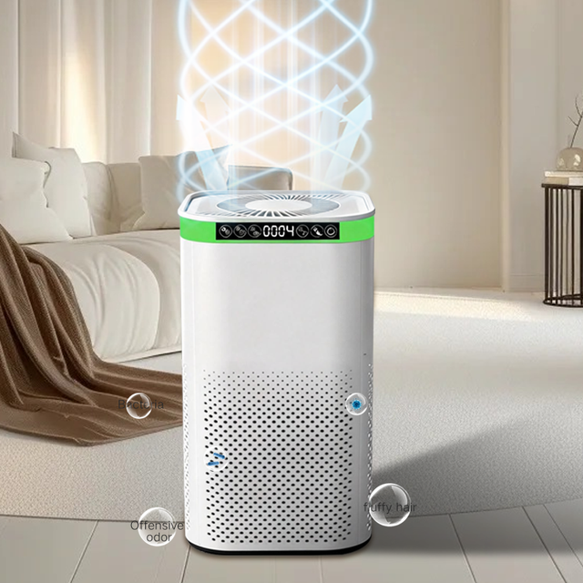 Modern Smart air Purifier Supports Smart Home Linkage and Can Be Controlled by Voice Via the Tuya App and Google Assistant
