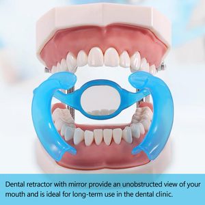 Retractor Bucal Dental con Espejo, Abridor de Boca para Blanqueamiento y Reparación Dental, Protector Labial en Forma de M, Suministros Dentales, 10 Unidades - Product Image 3