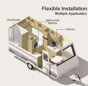 Scaldabagno serbatoio interno in acciaio inox 10L 12V DC 110V AC doppio ingresso <span class=keywords><strong>per</strong></span> <span class=keywords><strong>Camper</strong></span> & sistemi doccia mobili - Product Image 6