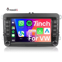 Podofo 7 "4 + 64G Android autoradio stéréo sans fil Carplay/Android Auto GPS/DSP/Wifi/FM/RDS pour VW/Polo/Golf/Seat/Skoda/Passat