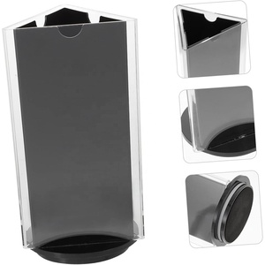 Draagbare, milieuvriendelijke, draaibare menuhouder van acryl voor restaurants, hotels & winkels - Product Image 3