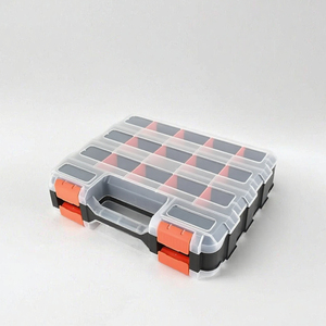 Boîte de rangement d'outils en plastique étanche à 17 compartiments, organiseur de quincaillerie double face pour petites pièces - Bac avec séparateurs amovibles - Product Image 3