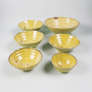 Cuenco para servir de <span class=keywords><strong>ramen</strong></span> de melamina con patrón verde clásico, cuenco grande de plástico de cerámica para Fideos, ensalada de frutas, sopa, tazón para mezclar masa - Product Image 3