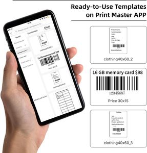 Phomemo M110 Imprimante d'étiquettes thermiques Autocollant Mini imprimante sans fil Code à barres Bluetooth Label Maker Price Tag Imprimantes pour PC et téléphone - Product Image 4