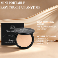 Poudre compacte matifiante Anysun SPF30 PA+++ pour le contrôle du sébum, longue tenue, effet soft focus, vente en gros de cosmétiques