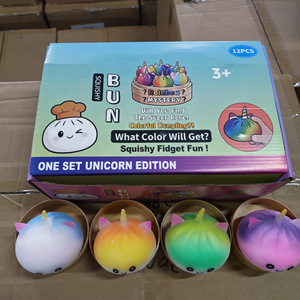 Nuevos juguetes antiestrés de goma coloridos con diseño de unicornio, los más vendidos, juguetes de descompresión con caras sonrientes. - Product Image 3