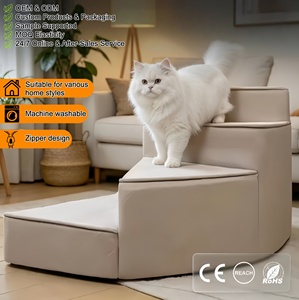 Escaleras para Mascotas, Rampa para Perros, Escalones de Espuma Suave para Caminar sobre Camas Altas y Sofás, para Perros Pequeños, Venta al por Mayor de Fábrica - Product Image 1