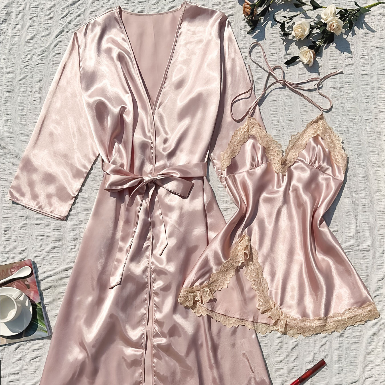 Two Piece Nighty Gowns Stylish Sexy Pajamas for Women