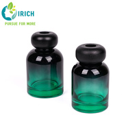 Botella de vidrio esmerilado de 100ml con tapa de rosca para difusor de varillas, estilo nuevo, con tapa de madera, para aromas del hogar, no rellenable, con logotipo personalizado, venta al por mayor