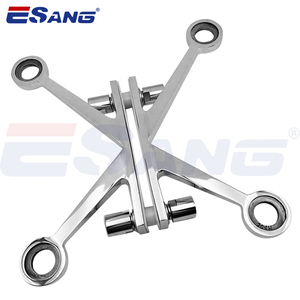 ESANG Heavy Duty Type 304/316 Acero inoxidable Construcción Cortina Pared Accesorios Junta fija Araña de vidrio de cuatro brazos - Product Image 1