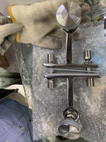 Connecteur d'araignée en acier inoxydable à 2 bras pour mur rideau HL, finition poli miroir, garantie 5 ans, pour balustrade extérieure