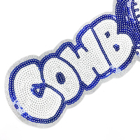 Patchs personnalisés en sequins de football, grandes appliques scintillantes pour vestes, t-shirts, tenues de sport et d'équipe pour le jour du match