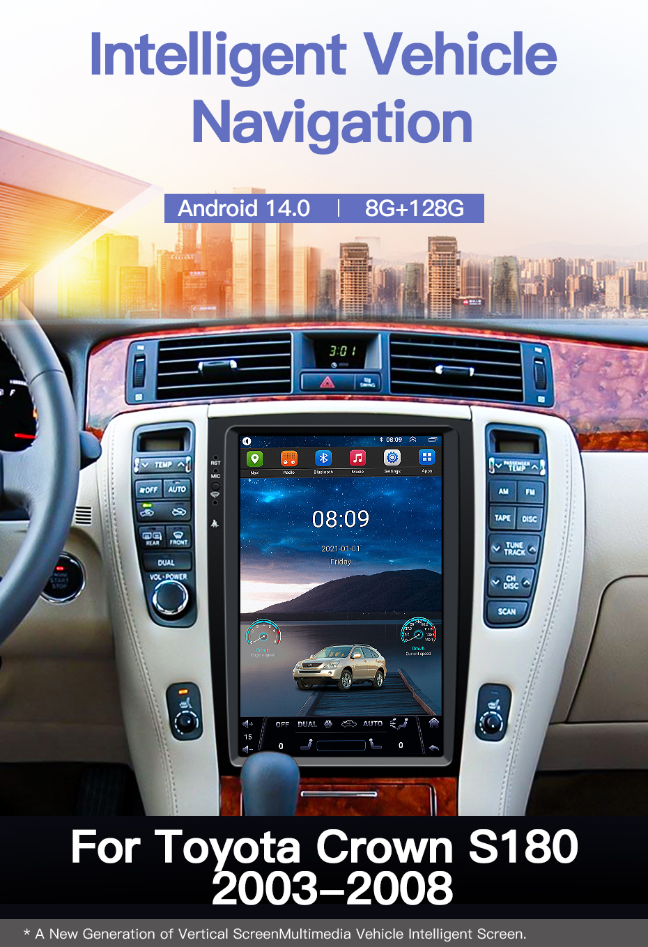 Toyota Crown 2006-2009 Car Radio - 4G Video Navi GPS RDS