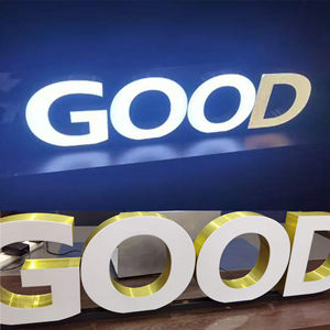 Boîte à lumière LED personnalisable enseigne publicitaire lumineuse acrylique caractère métal rétro-éclairage porte mot plaque pour transfrontalier - Product Image 3