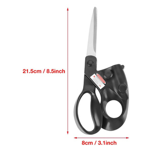 Ciseaux de tailleur à guidage laser, acier inoxydable, poignées ABS noires, garantie 1 an, qualité industrielle robuste, coupe multi-usages - Product Image 2