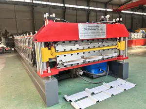 Double Layer IBR Galvanized Corrugated And Trapezoid Metal Roof Sheet Tile Making Rolling Forming Machine