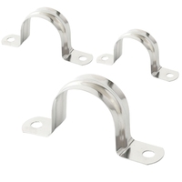 Sangle à deux trous Câble en forme de U Support en U Sangle de tube Clips de tension Sangle de tuyau rigide en acier inoxydable Fit Pipes Saddle Clamp