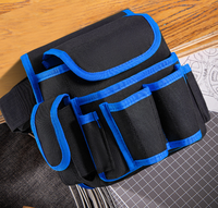 Trousse à outils multifonctionnelle en tissu Oxford avec fermeture éclair à motif lettres, sacoche de ceinture pour électricien