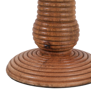Portacandele a Colonna in Legno di Mango Scanalato, Candelabro Decorativo per Centrotavola, Ingresso e Tavolino da Caffè - Product Image 4
