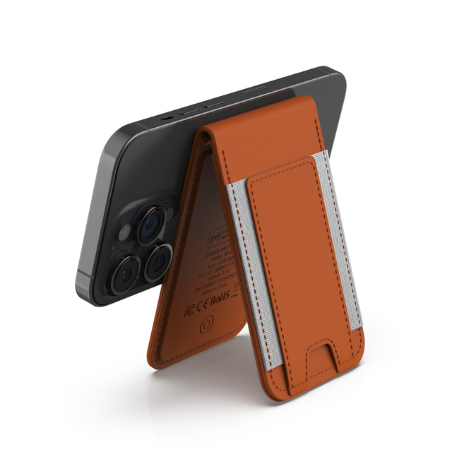 IPhone Wallet Stand With Find My PU Wallet Tracker With Adjustable Stand Rechargeable Magnetic Purse
