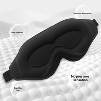 Masque de sommeil 3D personnalisé en mousse à mémoire de forme confortable, cache-yeux occultant la lumière, avec cavité oculaire profonde pour extensions de cils