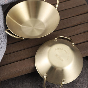 Plato para condimentos de acero inoxidable, redondo, con asa, para olla caliente, salsa de soja, plato para condimentos, uso en fiestas - Product Image 3