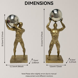 Figura de Resina de Hombre Musculoso Contemporáneo, Adorno de Escritorio de Estilo Nórdico, Escultura Decorativa para Mesa de Oficina - Product Image 6