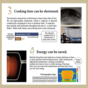 Wholesale Easy-To-Clean Ceramic Interior Coating Cooking <b>Induction</b> Aluminum Soup <b>Pot</b> Set - Product Image 6