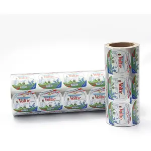 Полипропиленовая упаковка для пищевых продуктов с принтом, легкая в ощипке ламинированная алюминиевая фольга, крышка для чашки Йогурт