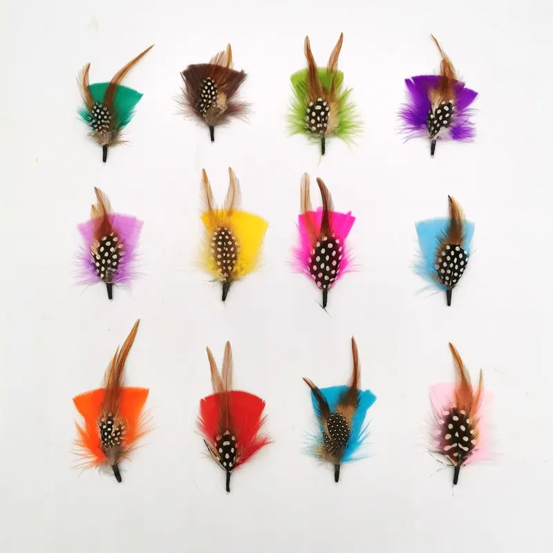 Panjang 8-10 cm bulu alami bulu ayam kecil untuk topi bros DIY Aksesori dekorasi pesta rumah