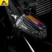 Sacs et boîtes de vélo Wildman 1.2L XT5, support de téléphone étanche, écran tactile TPU, sac de vélo pour cadre