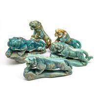 Sculpture en cristal naturel fait à la main, Calcite des caraïbes, tigre, artisanat populaire, animaux pour décoration et vente en gros