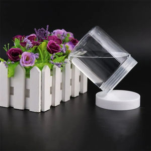 Barattolo <span class=keywords><strong>in</strong></span> <span class=keywords><strong>Plastica</strong></span> PET <span class=keywords><strong>Trasparente</strong></span> Personalizzabile da 120ml 150ml 180ml 200ml 250ml 300ml 400ml 500ml con Tappo a Vite per la Conservazione di Alimenti - Product Image 6