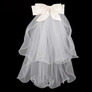 Bandeau en mousseline de soie française minimaliste haut de gamme, voile de mariée élégant pour les mariées - Product Image 2