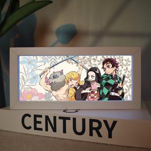 Lampe de nuit LED Demon Slayer de la série <span class=keywords><strong>Ghost</strong></span> Extinguishing Blade, design de dessin animé en PVC, ornements de bureau pour bébé, chambre à coucher - Product Image 1