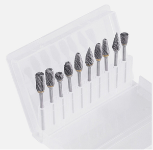 10 adet Tungsten karbür freze kesicisi döner matkap takım 2.35/3mm 1/8 ''Shank matkap uçları çift elmas Metal taşlama ağaç İşleme - Product Image 3