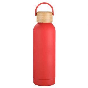 Minimalist Stainless Steel Vacuum Tumbler With Wooden Lid And Handle For Travel - Product Image 5