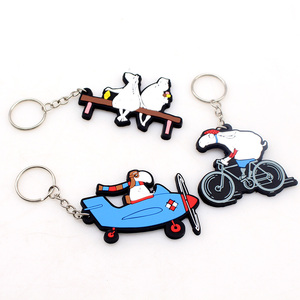 Tùy chỉnh <span class=keywords><strong>3D</strong></span> mềm <span class=keywords><strong>PVC</strong></span> Keychain với logo dập nổi thép không gỉ Keychain - Product Image 5