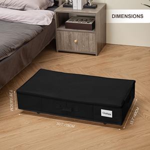 Bolsa organizadora Zapatos Ropa Mantas Debajo de la cama Contenedores Cremallera Debajo de la cama Caja de almacenamiento con ruedas - Product Image 4