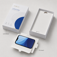 Boîte cadeau rigide personnalisée avec couvercle et base, emballage OEM pour accessoires de téléphone