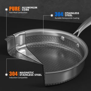 Utensilios <span class=keywords><strong>de</strong></span> <span class=keywords><strong>cocina</strong></span> <span class=keywords><strong>de</strong></span> inducción Tapas <span class=keywords><strong>de</strong></span> vidrio Olla antiadherente Sartén Cooktops adecuados No tóxico Lavavajillas Horno Seguro <span class=keywords><strong>Ollas</strong></span> <span class=keywords><strong>de</strong></span> <span class=keywords><strong>acero</strong></span> inoxidable Juego <span class=keywords><strong>de</strong></span> sartenes - Product Image 6