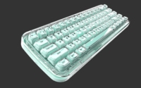 Clavier lumineux en cristal de gelée tri-mode portable 2,4G+BT+Filaire avec touches multimédias et éclairage RVB